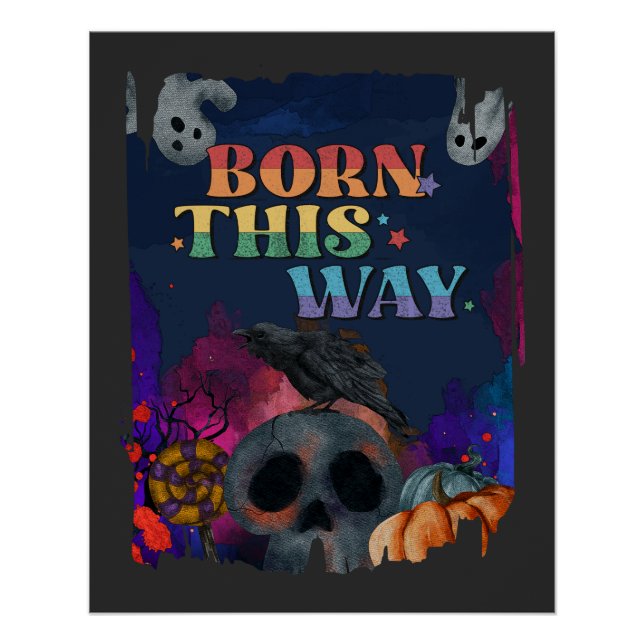 Poster Né de cette façon - Halloween LGBTQIA Pride (Devant)