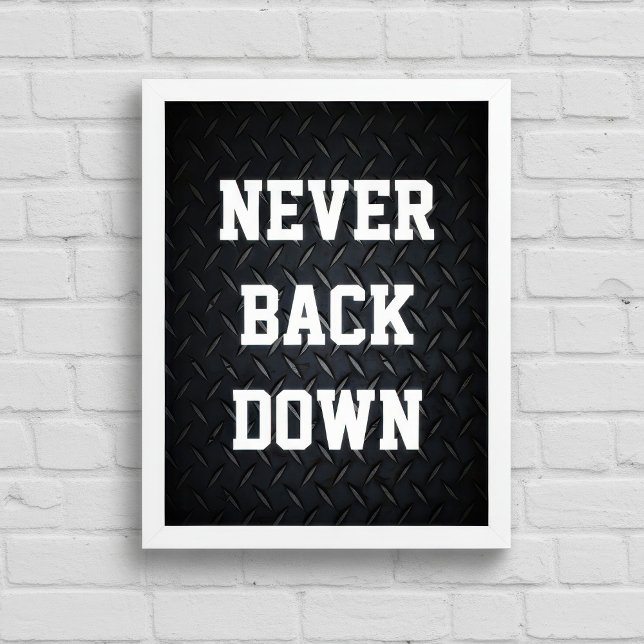 Poster Ne Jamais Reculer Motivation (Créateur téléchargé)