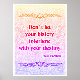 Poster Ne laissez pas votre histoire - Citation positive