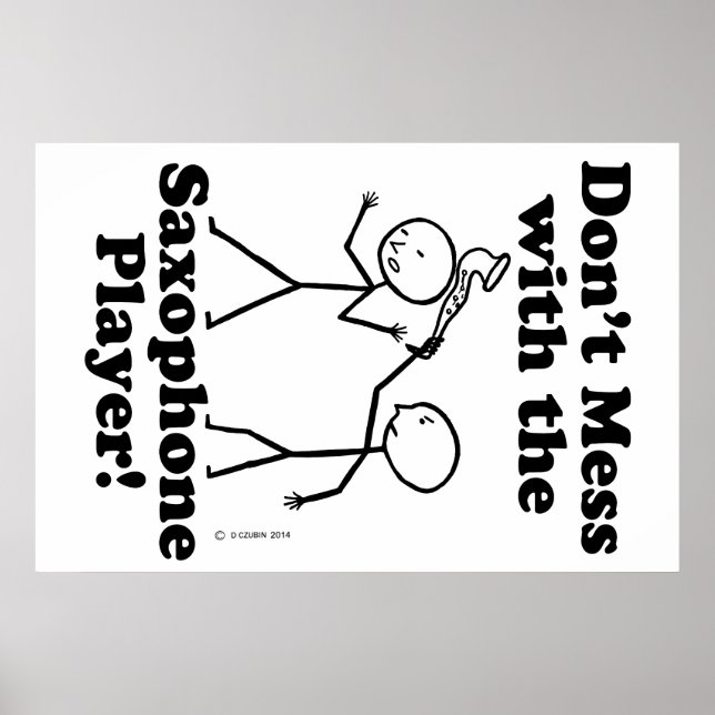 Poster Ne manquez pas avec le lecteur saxophone (Devant)