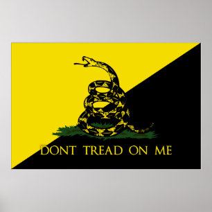 Poster Ne marchez pas sur moi le drapeau d'anarchiste