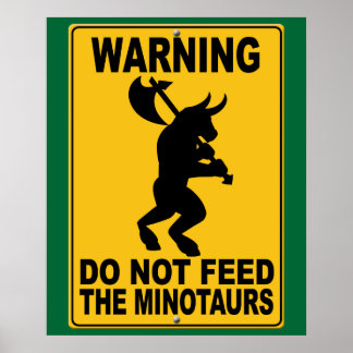 Poster Ne pas nourrir les minotaures