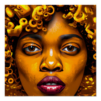 Poster Ne touchez pas mes cheveux Black Melanin Afro Quee