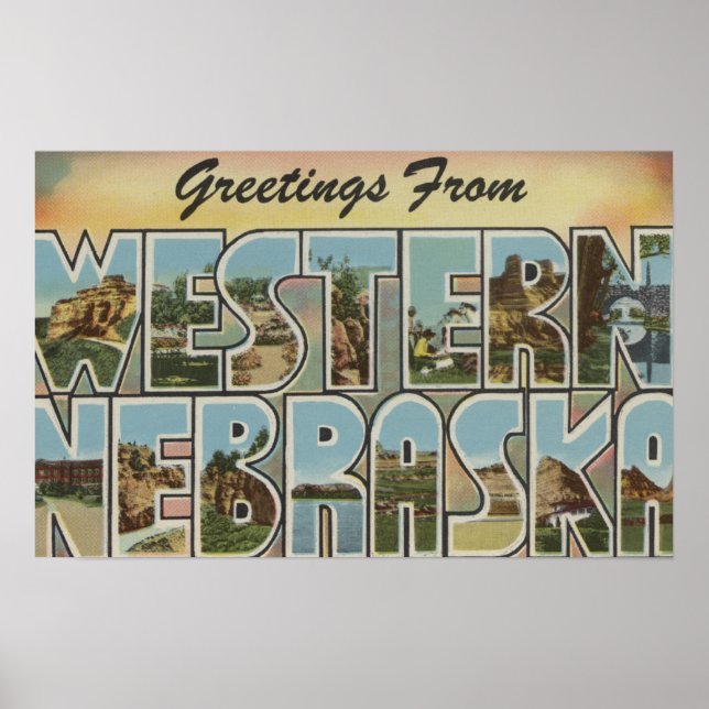 Poster Nebraska (Ouest) - Scènes de grandes lettres (Devant)