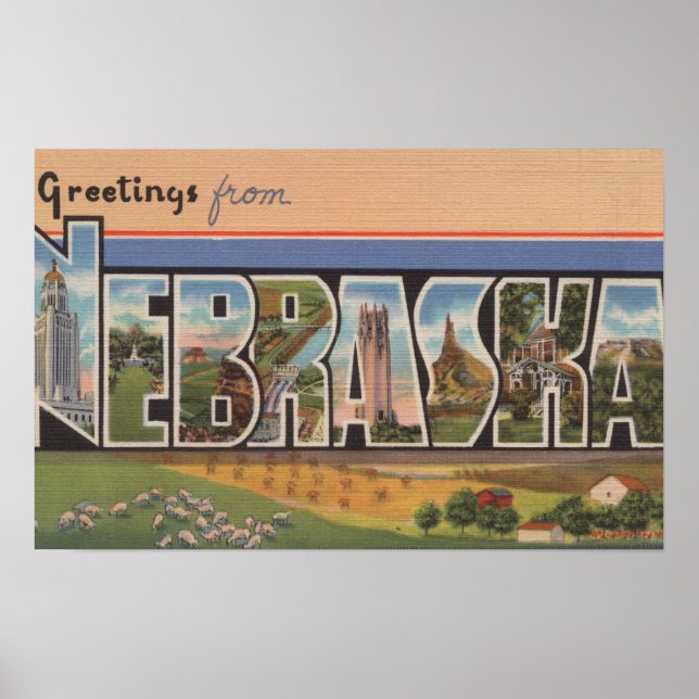 Poster NebraskaScènes de grandes lettresNebraska (Devant)