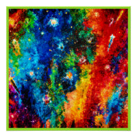 Nébuleuse colorée et art des étoiles