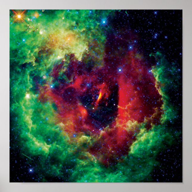 Poster Nébuleuse de la Rosette photo spatiale NASA (Devant)