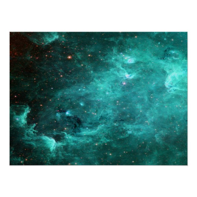 Poster Nébuleuse de l'Amérique du Nord Turquoise (Devant)