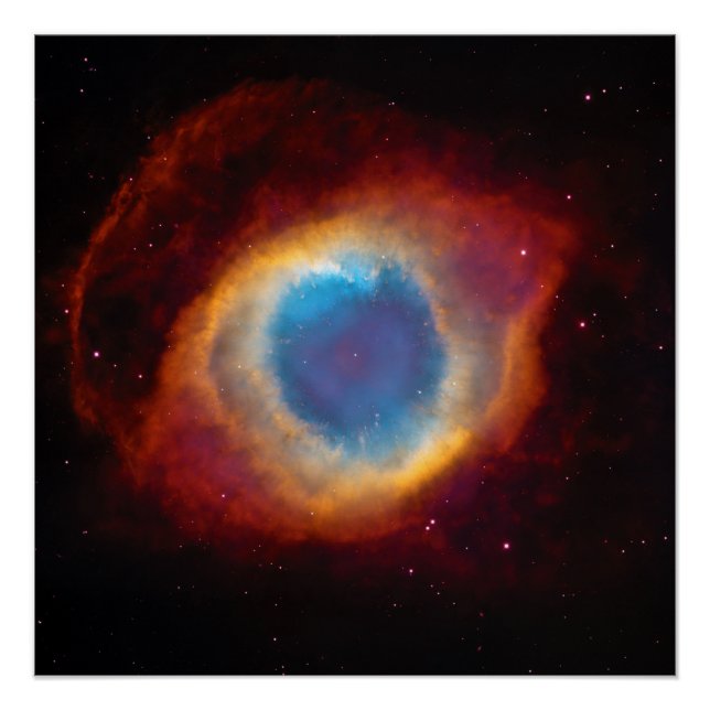 Poster Nébuleuse de l'Hélice ou vue NGC 7293 avec HST (Devant)