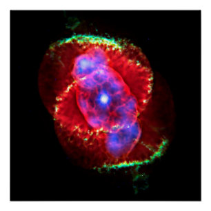 Poster Nébuleuse de l'Œil de Chat NGC 6543 Composite Opti