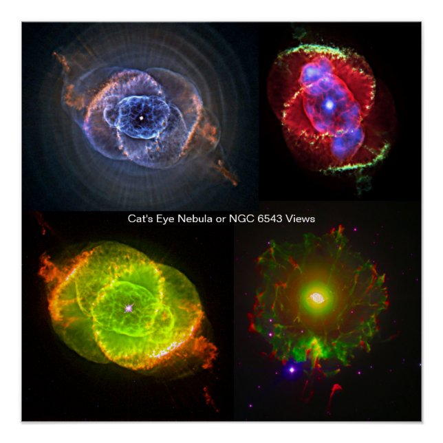 Poster Nébuleuse de l'Œil de Chat ou Vues de NGC 6543 (Devant)
