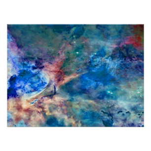Poster Nébuleuse d'Eta Carinae bleu amélioré