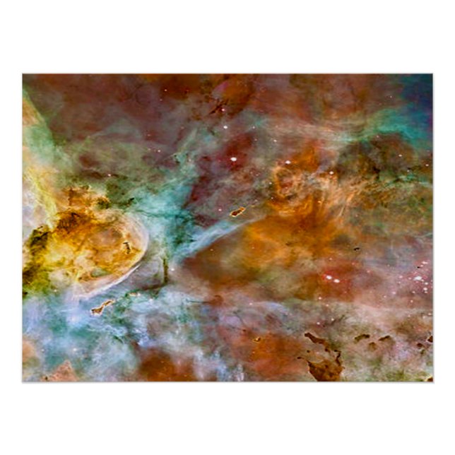 Poster Nébuleuse d'Eta Carinae en marron et cuivre (Devant)