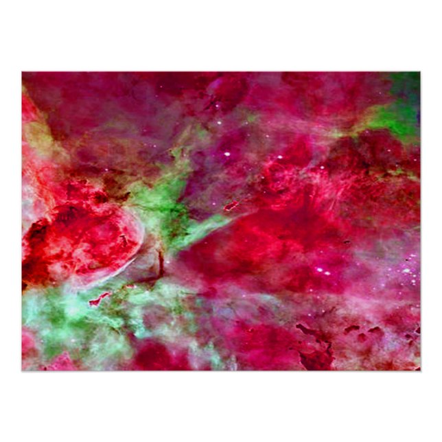 Poster Nébuleuse d'Eta Carinae Rouge Amélioré (Devant)