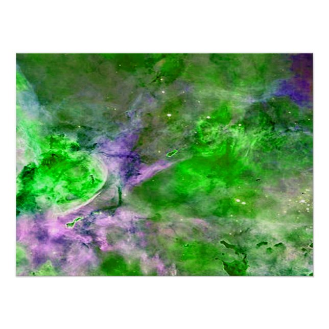 Poster Nébuleuse d'Eta Carinae vert renforcé (Devant)
