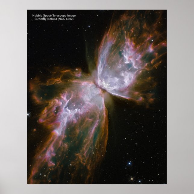 Poster Nébuleuse papillon (NGC 6302) (Devant)