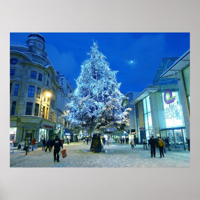 Poster Neige à Cardiff (Devant)