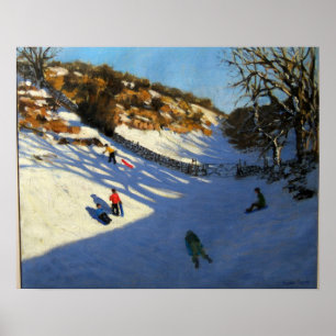 Poster Neige dans la vallée près de Monyash Derbyshire