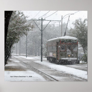 Poster Neige de tramway de la Nouvelle-Orléans