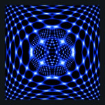 Poster Neon blue glob fractal<br><div class="desc">Neon blue glob fractal</div>