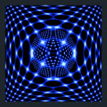 Poster Neon blue glob fractal<br><div class="desc">Neon blue glob fractal</div>