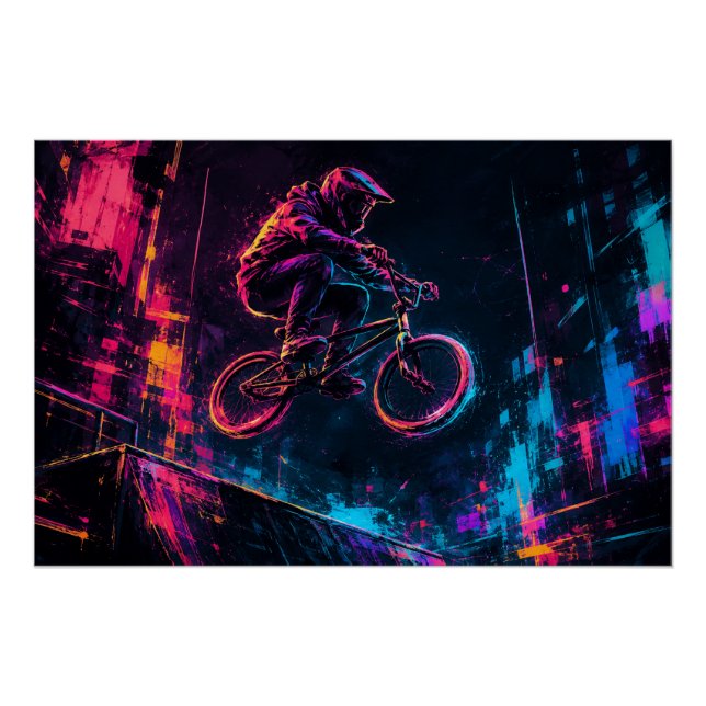 Poster Neon BMX (Devant)