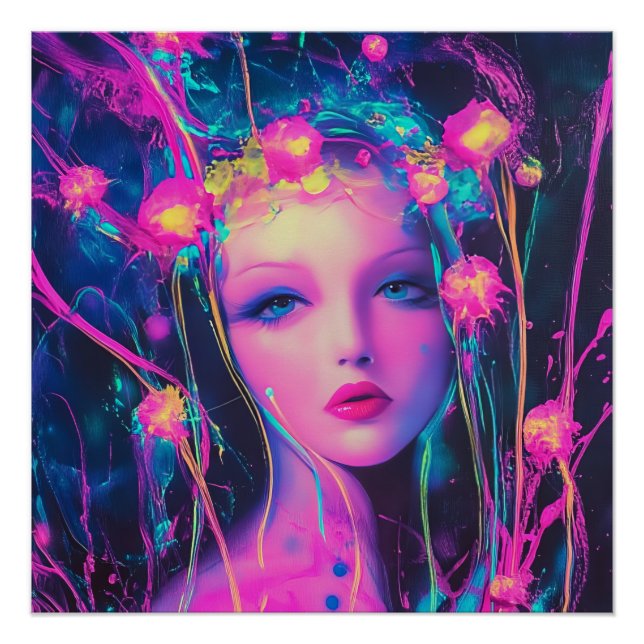 Poster Neon, déesse Alien (Devant)