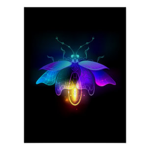 Poster Neon Firefly sur noir