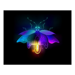 Poster Neon Firefly sur noir