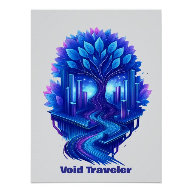 Poster Neon Future World (Devant)