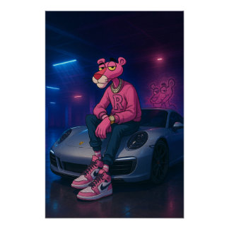 Poster Neon Panther Night Shift