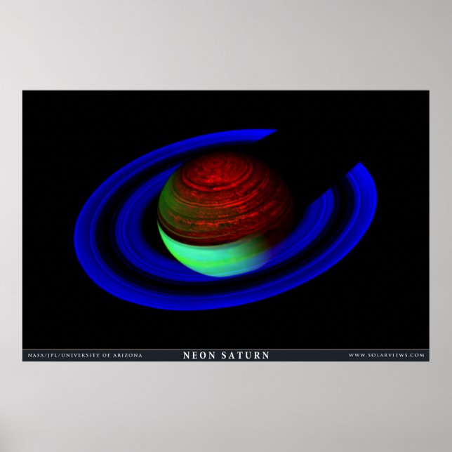 Poster Neon Saturn (Devant)