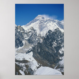 Poster Népal, Himalaya, vue du Mont Everest de Gokyo