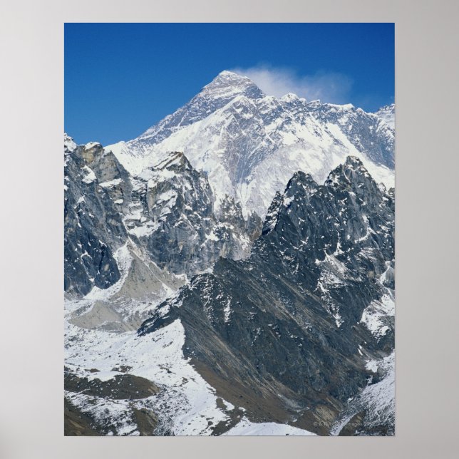 Poster Nepal, Himalayas, view of Mt Everest from Gokyo (Devant)