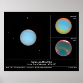 Poster Neptune& ; Satellites-2004-22a