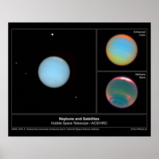 Poster Neptune&amp ; Satellites-2004-22a (Devant)