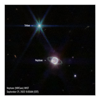 Poster Neptune NIRCam James Webb Télescope spatial Photo