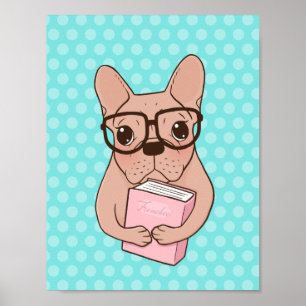 Poster Nerdy French Bulldog