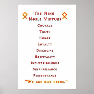 Poster Neuf Nobles Vertus