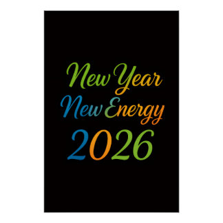 Poster New Energy Fresh Start 2026 Colorful Motivation