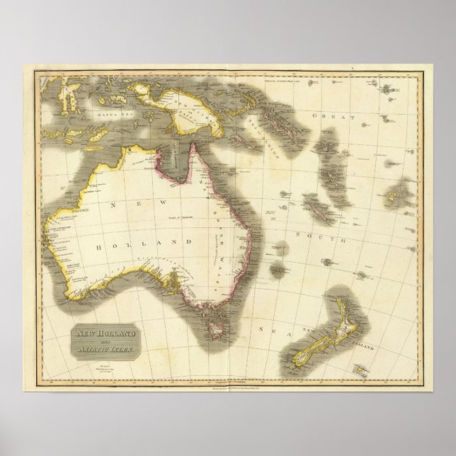 Poster New Holland, Asiatic isles (Devant)