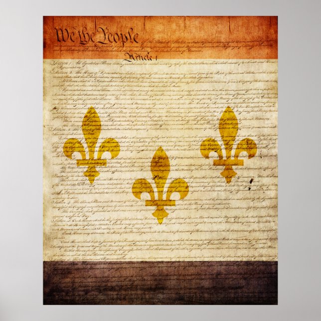 Poster New Orleans Flag (Devant)