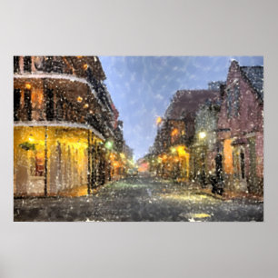 Poster New Orleans French Quarter Jackson Carré Imprimer