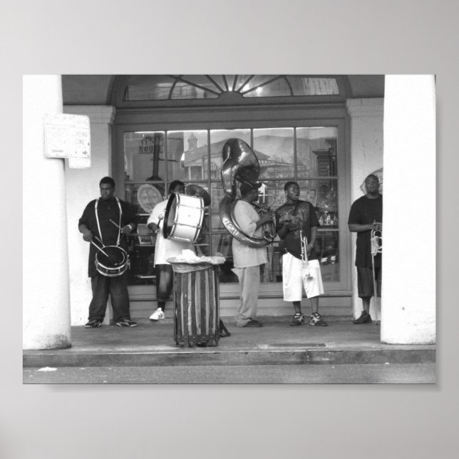 Poster New Orleans Jazz Band French Quarter Photographie (Devant)
