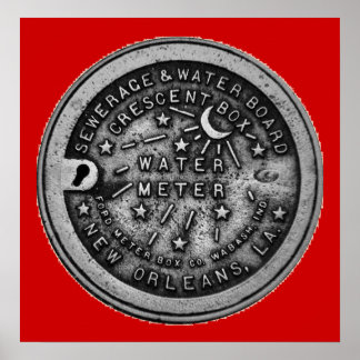 Poster New Orleans Water Meter Wall Art