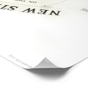 Poster "NEW STANDARD MAP OF THE WORLD" de Gleason