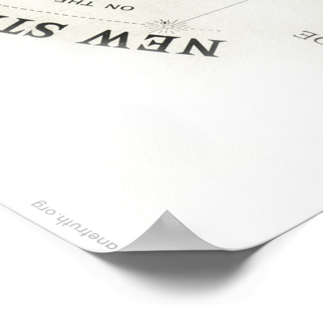 Poster "NEW STANDARD MAP OF THE WORLD" de Gleason (Coin)