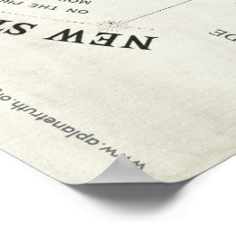 Poster "NEW STANDARD MAP OF THE WORLD" de Gleason