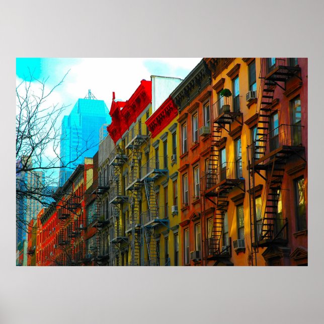 Poster New York City "Hell's Kitchen District Street" (Devant)