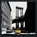 Poster New York City Nyc Taxi jaune Brooklyn Bridge<br><div class="desc">New York City Nyc Taxi jaune Brooklyn Bridge Pop Art Photo</div>